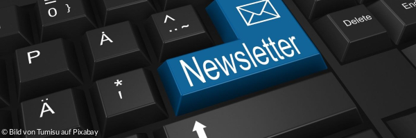 Tatstur mit Newsletter-Taste