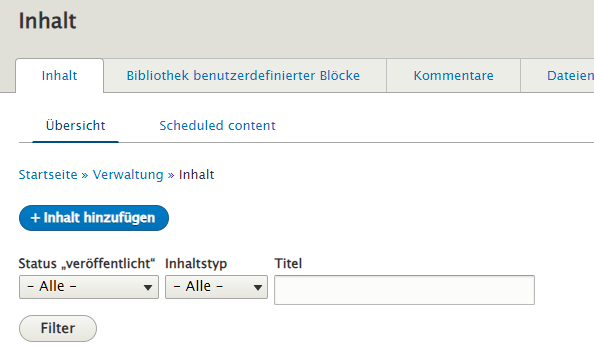 Inhalt hinzufügen