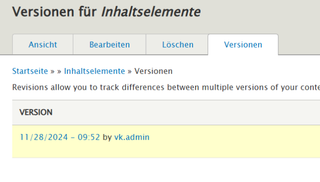 Screenshot "Wo finde ich ältere Versionen"